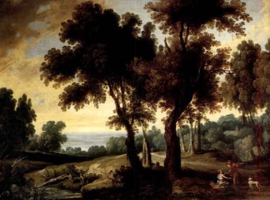 Jacques d'Arthois - Figures in a Pastoral Landscape
