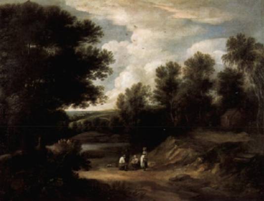 Jacques d'Arthois - Landscape with Figures by a River