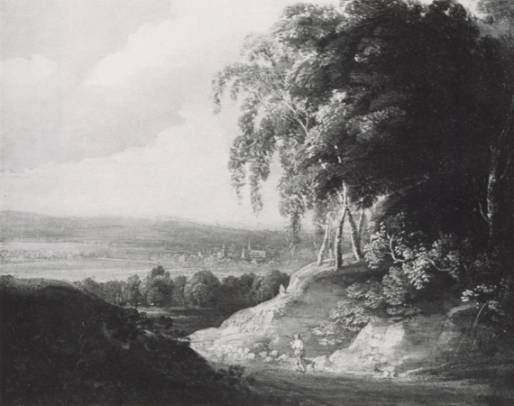 Jacques d'Arthois - A Sheperd and His Sheep on a Wooded Path