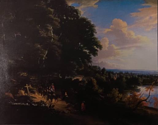 Jacques d'Arthois - Elegant Carriage in a Wooded Landscape