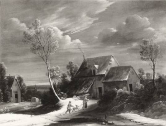 Jacques d'Arthois - Winter Landscape with a Cottage