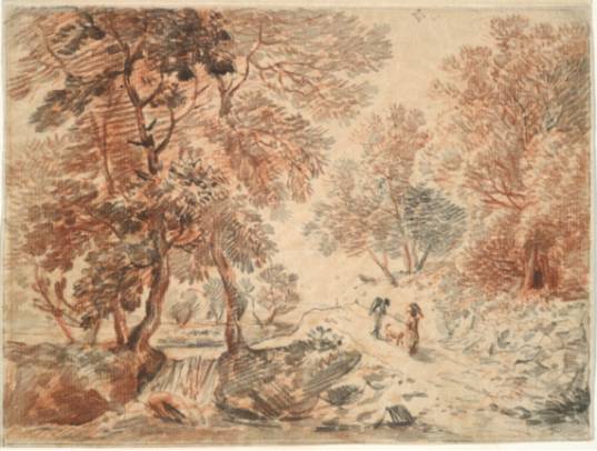 Jacques d'Arthois - Landscape with Two Figures
