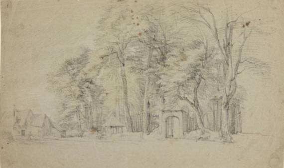 Jacques d'Arthois - Park Entrance and Farmhouse
