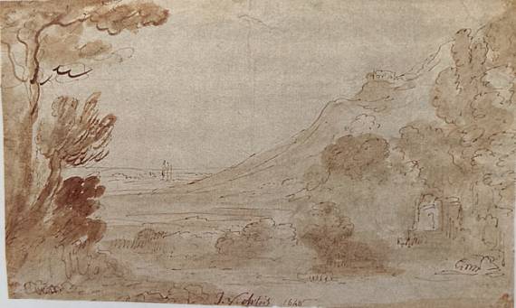 Jacques d'Arthois - A Hilly Landscape with Trees in the Foreground