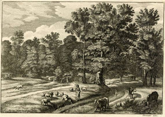 Jacques d'Arthois - Cattle and Pigs Herders in a Wooded Landscape (II)