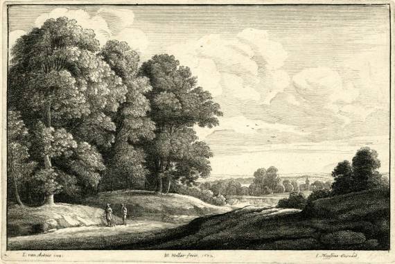 Jacques d'Arthois - Two Men beside a Wood (I)