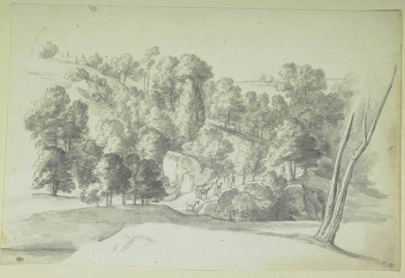 Jacques d'Arthois - Landscape with a Road Meandering between Rocks and Trees