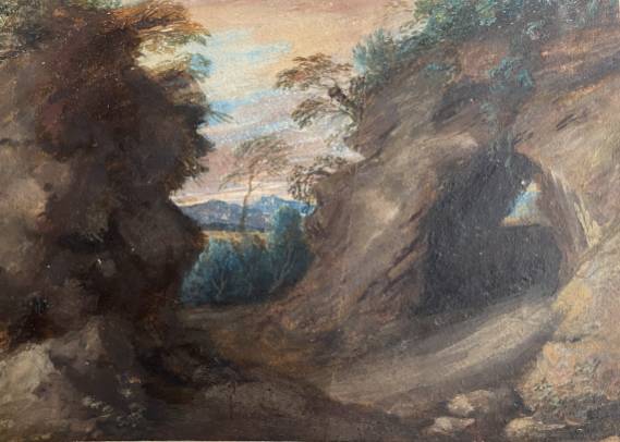 Jacques d'Arthois - Landscape with Rocks and a Cave
