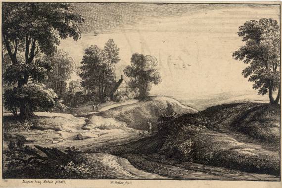 Jacques d'Arthois - Cottage on a Hill (III)