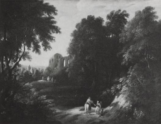 Jacques d'Arthois - Landscape Crossed by a Sunken Road with Figures
