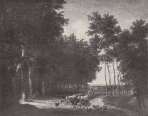 Jacques d'Arthois - Wooded Landscape with a Herd of Cattle, Sheeps, Goats and Figures