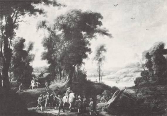 Jacques d'Arthois - A Skirmish in a Landscape