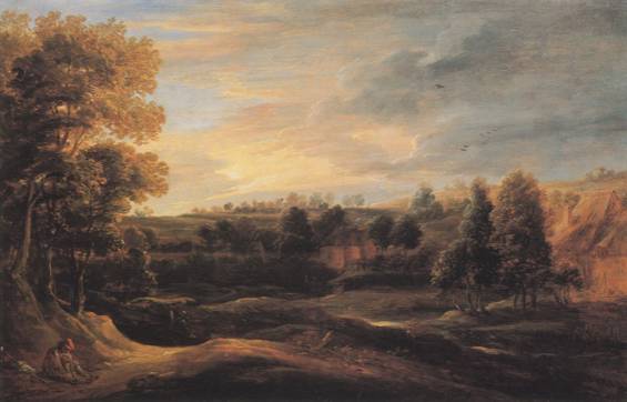 Jacques d'Arthois - Landscape at Sunset
