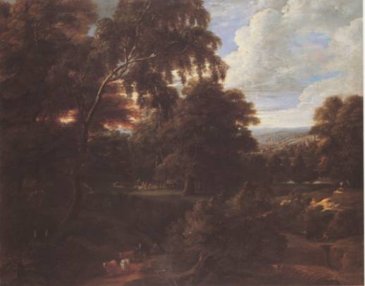 Jacques d'Arthois - Sheperds and Flocks in a Wooded Landscape