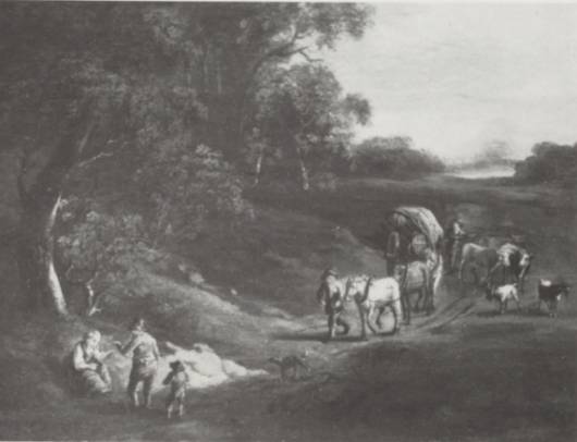 Jacques d'Arthois - Wooded Landscape with Travelling and Resting Peasants