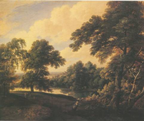 Jacques d'Arthois - Figures in a Wooded Landscape with Fishermen on the Banks of a River