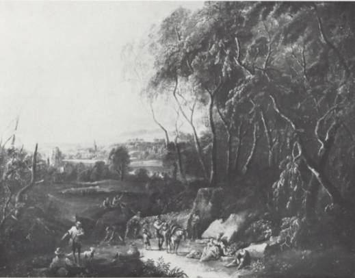Jacques d'Arthois - Wooded Hilly Landscape with Many People