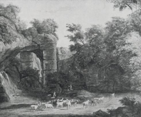 Jacques d'Arthois - Herds with Cattle and Sheep by Pond