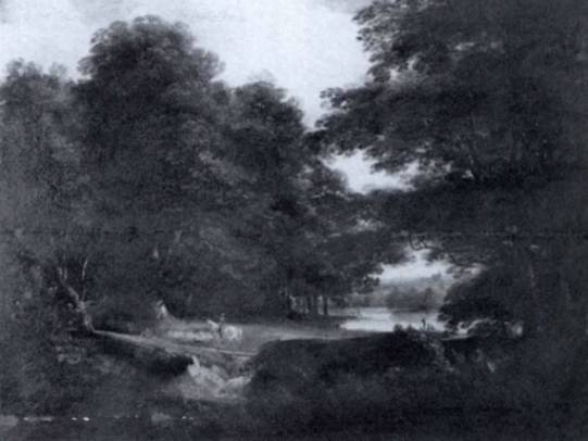 Jacques d'Arthois - A Horse and Rider in a Parkland Setting