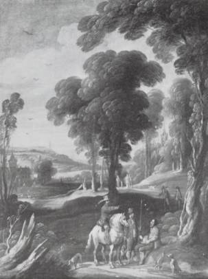 Jacques d'Arthois - Hunters in a Wooded Landsape