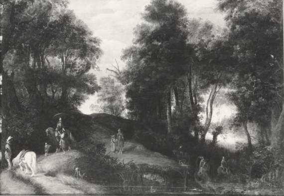 Jacques d'Arthois - Elegant Riders in a Wooded Landscape