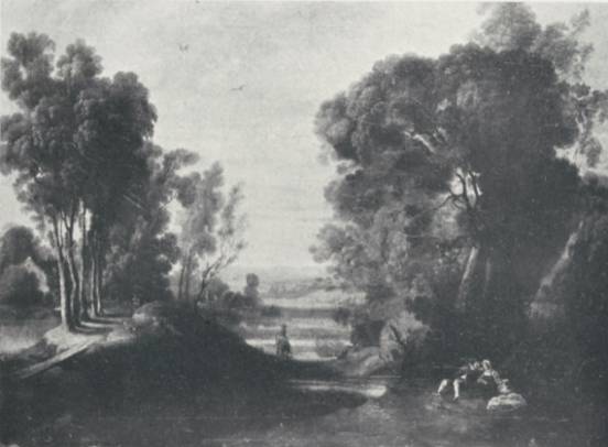 Jacques d'Arthois - Landscape with High Trees and Figures