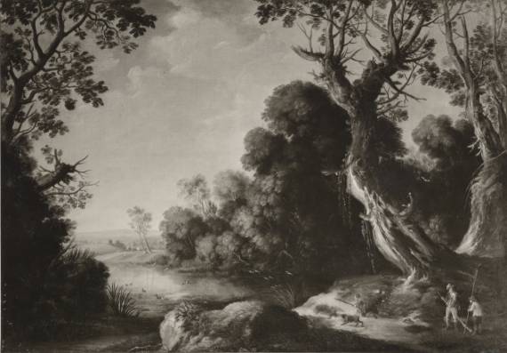 Jacques d'Arthois - Landscape with Hunters