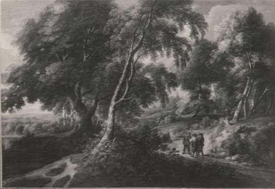 Jacques d'Arthois - Wooded Landscape with Figures