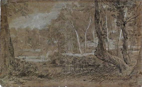 Jacques d'Arthois - Wooded Landscape with a Lake in the Sonian Forest