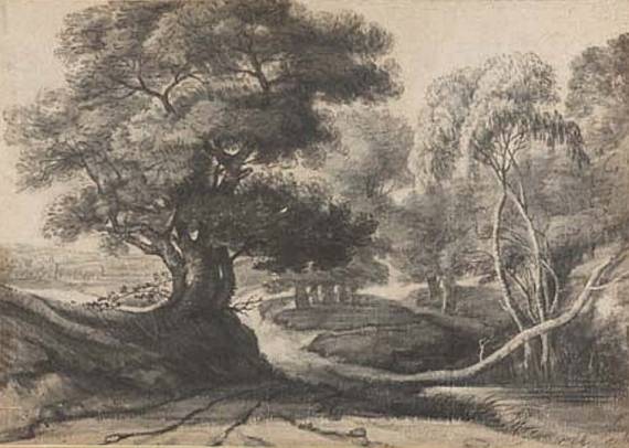 Jacques d'Arthois - Wooded Landcape with a Small village in the Background