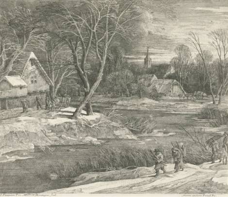 Jacques d'Arthois - Winter Landscape with View of a Village