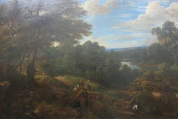 Jacques d'Arthois - A Forest with Hunters