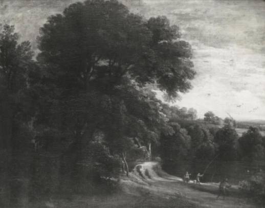 Jacques d'Arthois - Wooded Landscape with Fishermen by Lake