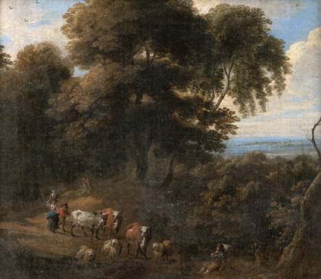 Jacques d'Arthois - Forest Landscape with Shepherdess and her Herd