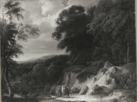 Jacques d'Arthois - A Wooded Landscape with a Traveller