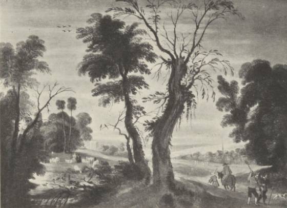 Jacques d'Arthois - Landscape with Huntsmen