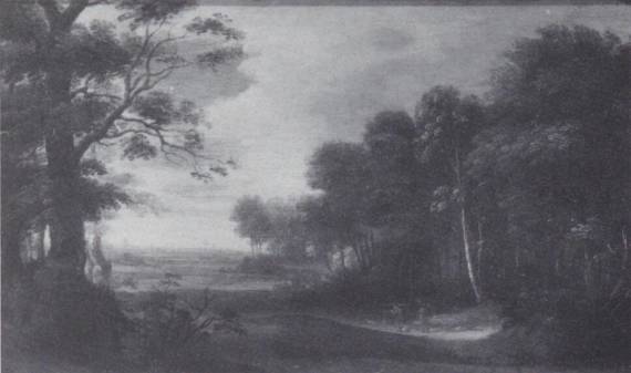 Jacques d'Arthois - An Extensive Landscape with Peasants Gathering Wood