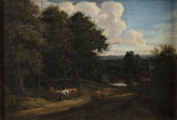 Jacques d'Arthois - Cowherd and Cattle at Forest Edge
