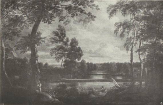 Jacques d'Arthois - Landscape with Fishermen