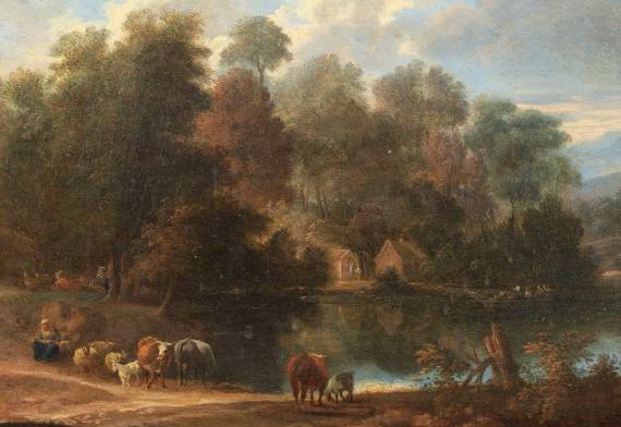 Jacques d'Arthois - Landscape with Cattle
