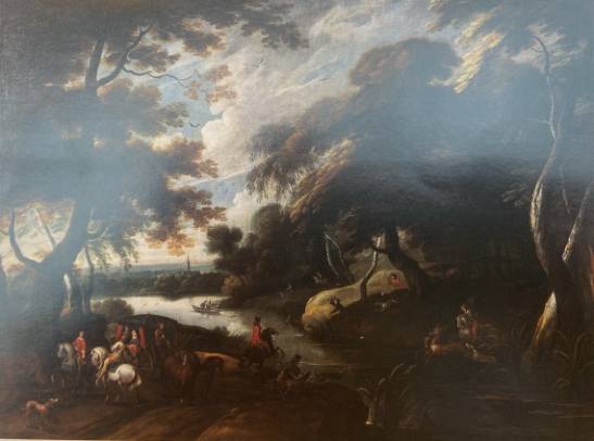 Jacques d'Arthois - Hunting Scene in the Sonian Forest