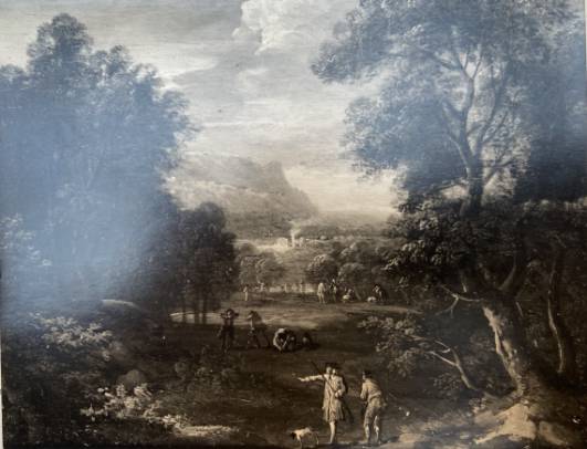Jacques d'Arthois - Landscape with Hunters