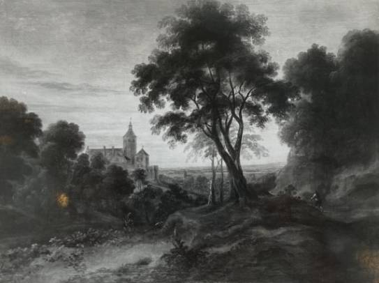 Jacques d'Arthois - Landscape with a Large Tree and a Church