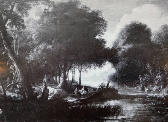 Jacques d'Arthois - Forest Landscape with Ponds and Figures