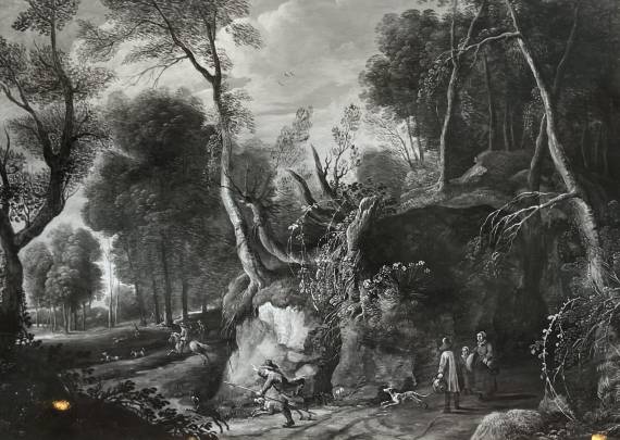 Jacques d'Arthois - Hound Hunt in the Forest