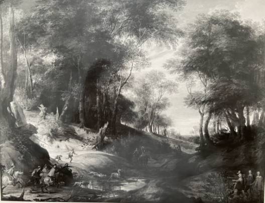 Jacques d'Arthois - Stag Hunt in the Forest