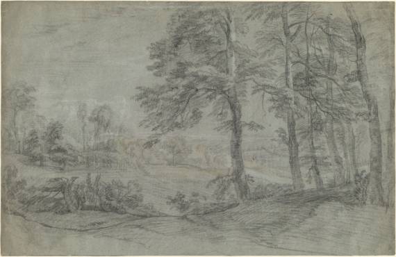 Jacques d'Arthois - Hilly Landscape with Cluster of Trees