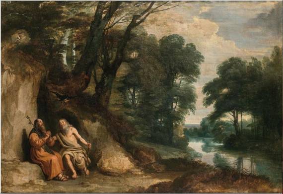Jacques d'Arthois - Saint Anthony and Saint Paul