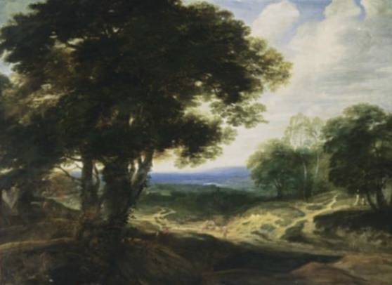 Jacques d'Arthois - An Extensive Wooded Landscape with Travellers