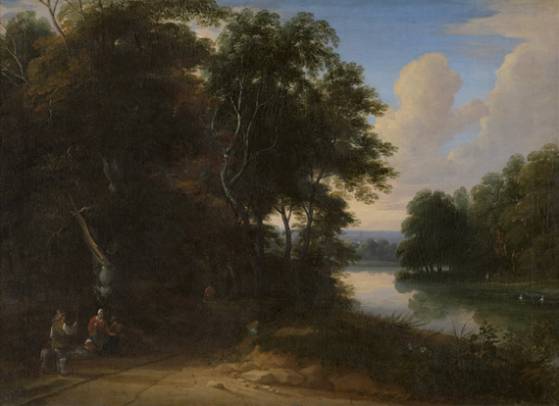 Jacques d'Arthois - Wooded Landscape with a River